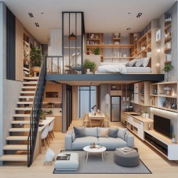 Nội thất nhà gác lửng đẹp, gọn gàng tại Quảng Nam