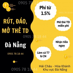 Mở thẻ tín dụng miễn phí, Phí rút được 1.5% tại Quảng Nam