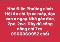 7xx sẵn có ngay tại Nhà Dien Phuong, hoạt động đầy đủ, sạch sẽ và dọn vào ngay tại Quảng Nam