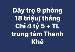 Gia đình định cư bán dãy trọ khu vực Thanh Khê tại Quảng Nam