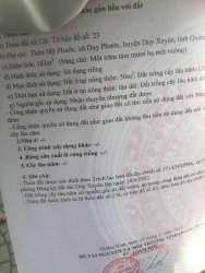 Bán đất Mỹ Phước Duy Phước, Bê tông 5m, Dt 6x30 sổ hồng tại Quảng Nam