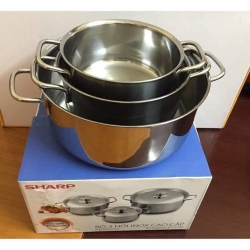 Bộ 3 nồi inox Sharp giá rẻ tại Quảng Nam
