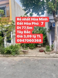 Bán lô đất mặt tiền Hòa Phú 7 - Hòa Minh cách biển 500m tại Quảng Nam
