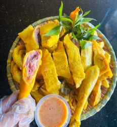 Sẵn gà ủ muối - Bánh crep sầu tại Quảng Nam