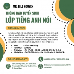 Lớp Tiếng Anh Nói Mr. Nils: Tuyển Sinh Tháng 6/2024 tại Quảng Nam