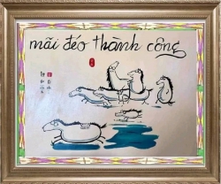 Gần tết mần bức tranh treo cho có không khí vuivui tại Quảng Nam