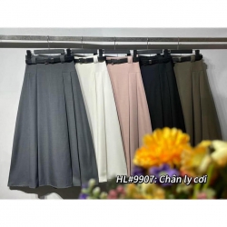 Chân váy vải xếp li 2 bên kèm đai về bù tại Quảng Nam