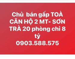 Chủ nhà cần bán gấp tòa nhà căn hộ 2 mặt tiền - Sơn Trà 20 phòng chỉ 8 tỷ tại Quảng Nam