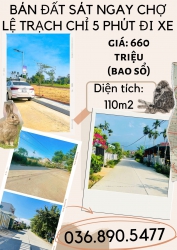 SIÊU HOT - ƯU ĐÃI CỰC SỐC CHỈ TRONG THÁNG 12 TỚI! BÁN ĐẤT NGAY CHỢ LỆ TRẠCH - GIÁ CHỈ 660 TRIỆU tại Quảng Nam